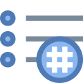 Liste d'hashtags icon