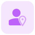 Location classic user profile isolated on a white background icon