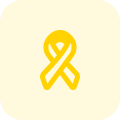 Cancer ribbon symbol isolated on a white background icon