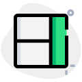 Right sidebar with left separated panel layout icon