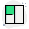 Right sidebar grid panel with boxes in section icon