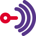 Music streaming service from anchor fm digital radio icon