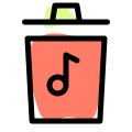 从播放列表音乐 fresh-tal-revivo 中删除歌曲和音频的外部按钮 icon