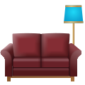 canapé et lampe icon