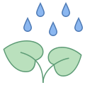 Planta bajo la lluvia icon