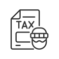 Tax evasion linear icon icon