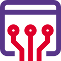 Router networking login on a web browser connection icon