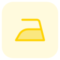 Ironing clothes on a clothing line symbol layout icon