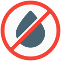 No water nearby electronic moisture sensitive place icon