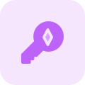 Ethereum digital secure key authentication login logotype icon