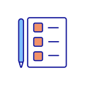 Voting Ballot With Pen icon