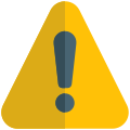 Warning sign in a shopping mall indication icon