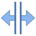 Fractionnement horizontal icon