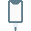 Mobile phone on charging with cable attached icon