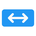 Horizontal arrows in both directional on a road signal icon