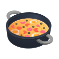 食べ物の浅い鍋の絵文字 icon