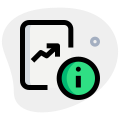 Info button for line graph file isolated on a white background icon