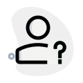 Question mark for user to solve problems icon