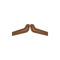 Moustache trait de crayon icon