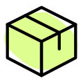 Delivery box package for logistic service handling icon