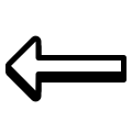 Длинная стрелка влево icon