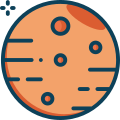 Space - Filled Outline 04-mars icon