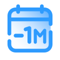 Minus 1 Monat icon