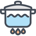 Boiling pot icon