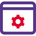 Intenet browser setting and maintenance application menu icon