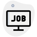 Looking for new opportunities and job through online portal icon