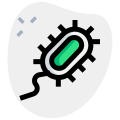 Bacteria with a tail worm isolated on a white background icon
