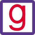 G logotype for goodreads web portal for freely catalogs icon