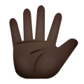Hand With Fingers Splayed Dark Skin Tone icon