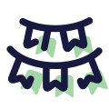 깃발 화환 icon