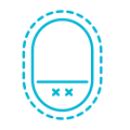 Flugzeug-Fenster geschlossen icon