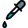 Pipette dropper testing in a chemical analysis icon