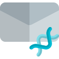 Sending a mail coded DNA sequence digital fire icon
