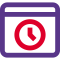 Safe web browsing with in built timer function icon