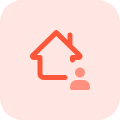 House owner of a private house property isolated on a white background icon