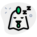 Sleeping chicken emoticon pictorial representation shared on messenger icon