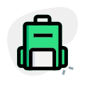 Backpack for a airport luggage and other person accessories icon