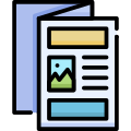 Trifold brochure icon