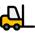 Forklift vehicle for material handling and logistic service icon