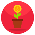 external-Dollar-Plant-business-and-finance-flat-circular-vectorslab icon