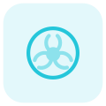 Biohazard warning danger logotype isolated on a white background icon