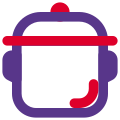 Kitchenware store in a shopping mall cooking pot icon