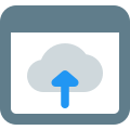 Cloud Computing upload button under the landing page template icon