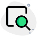 Find and lookup on internet with magnifying glass icon