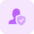 User insured with drug and life insurance plan icon