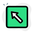 Northwest direction for exiting the lane from traffic icon